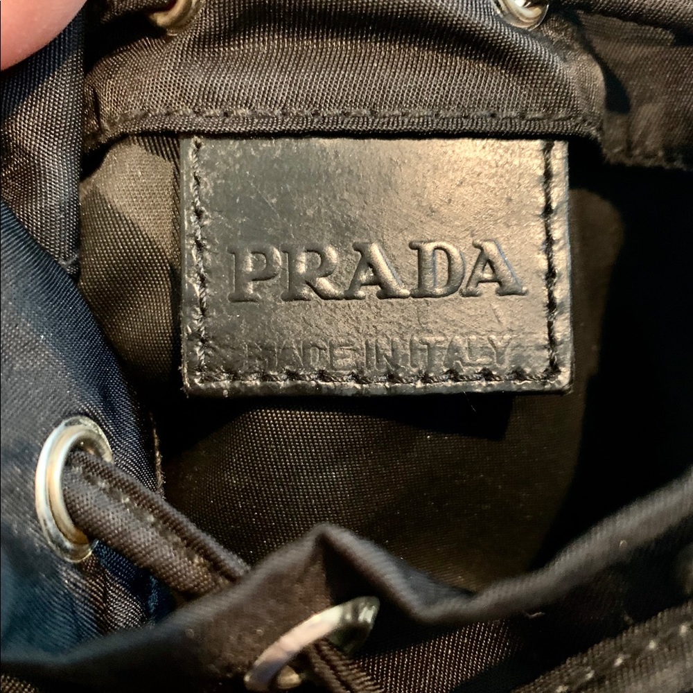 100% Authentic Prada Tessuto Drawstring Pouch Bag - image 4